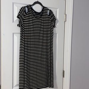 Striped dress with shoulders cut out!